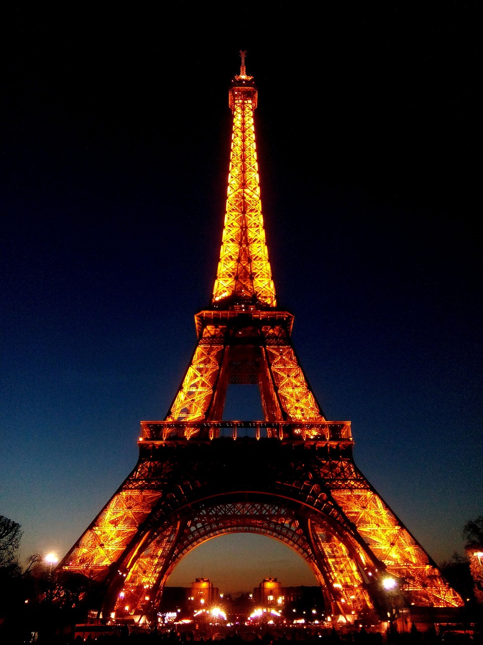 Image - paris night tower landmark france