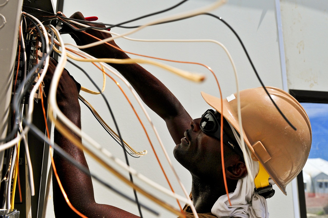 Image - electrician wires worker wiring