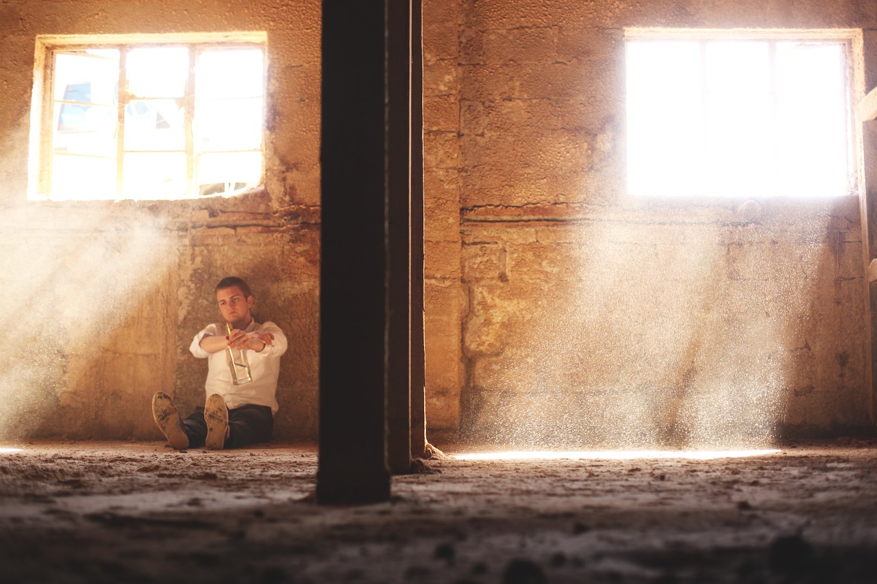 Image - person man male sitting floor