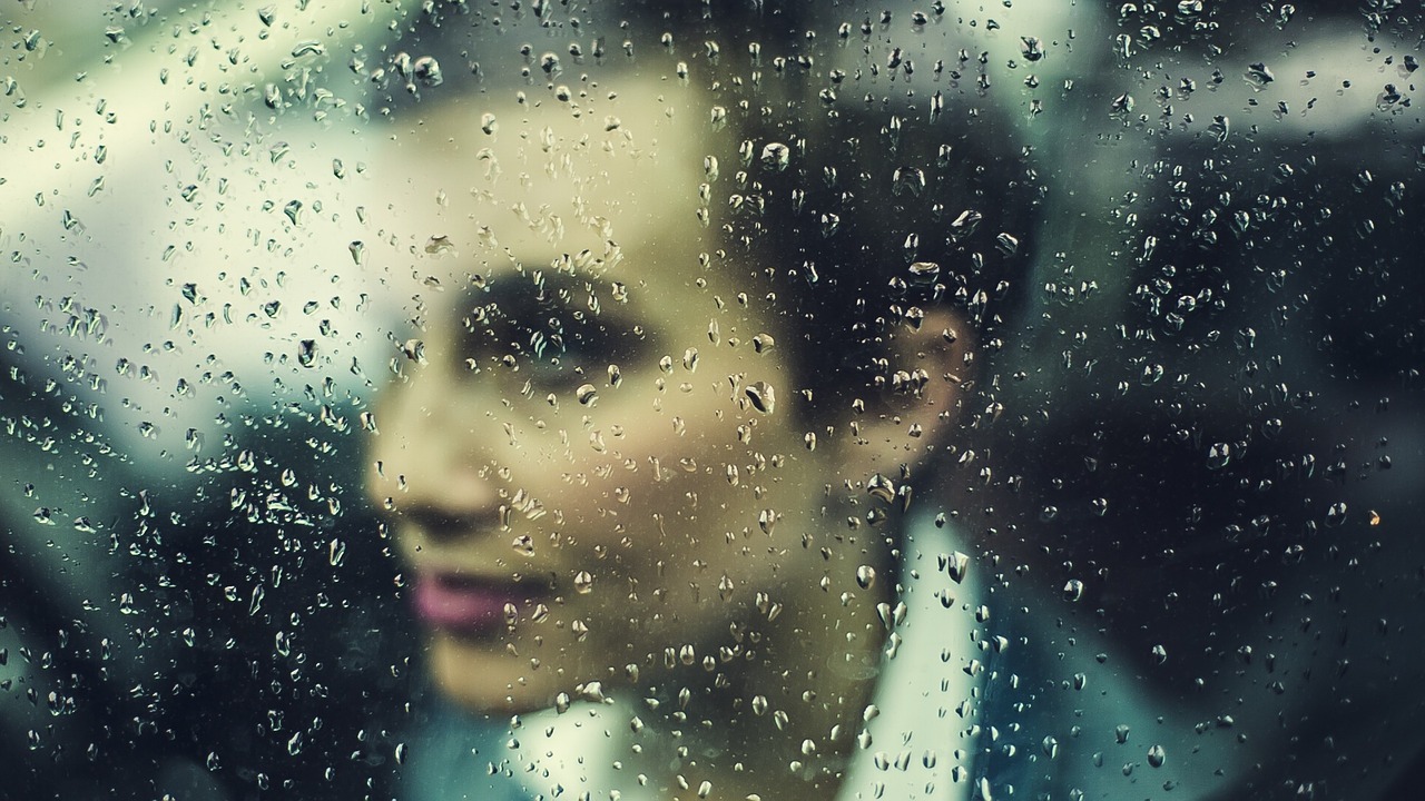 Image - window rain drops glass wet