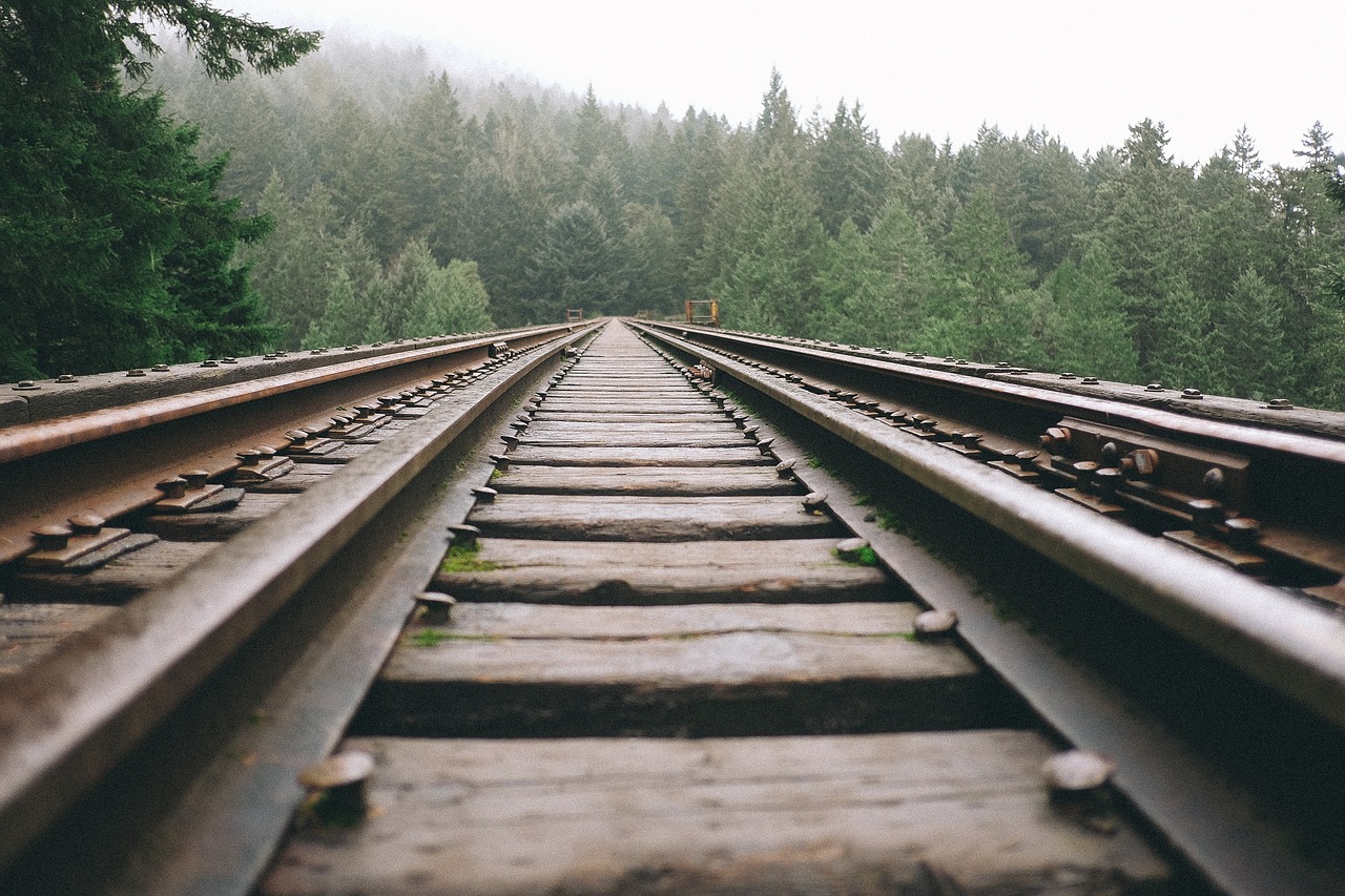 Image - railway rails track railroad