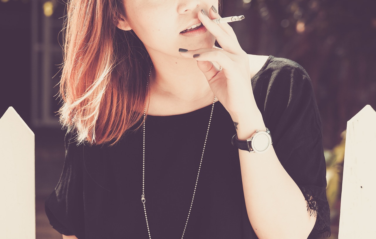 Image - person young woman female smoking