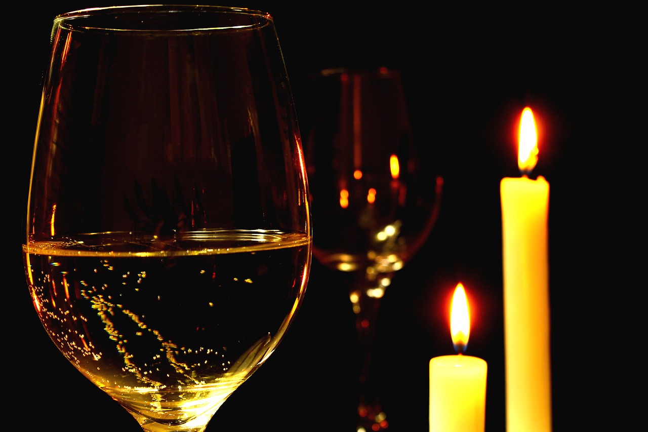 Image - romantic romantic dinner wine