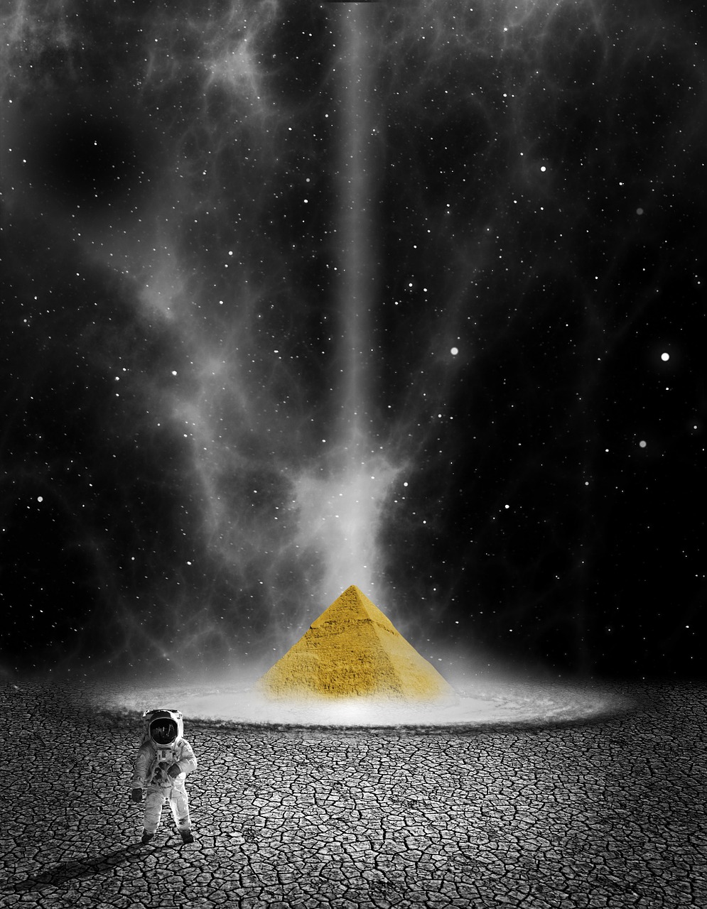 Image - planet astronaut space pyramid