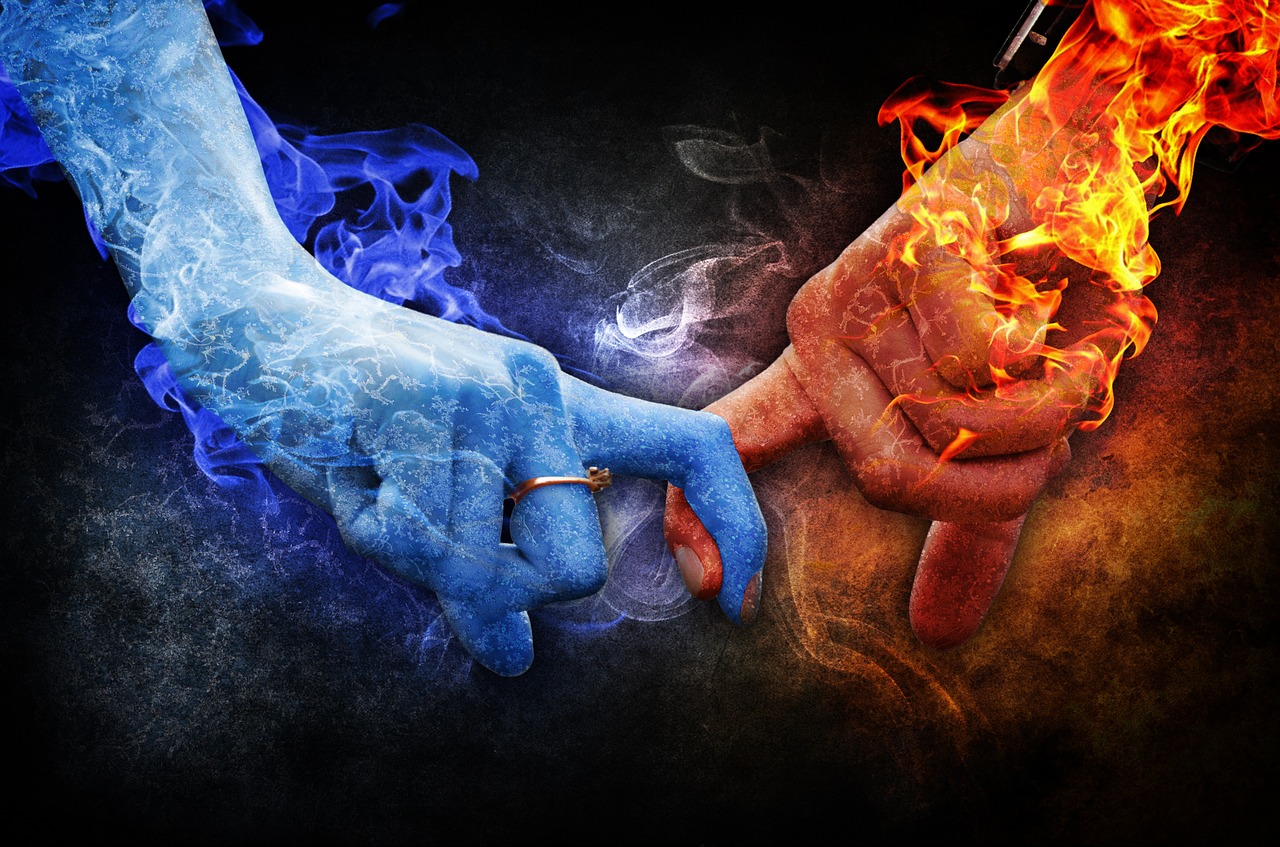 Image - love relationship ice fire