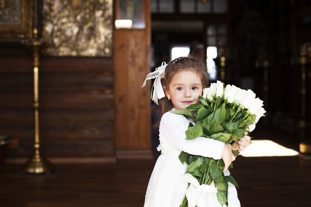 Image - girl beautiful flowers