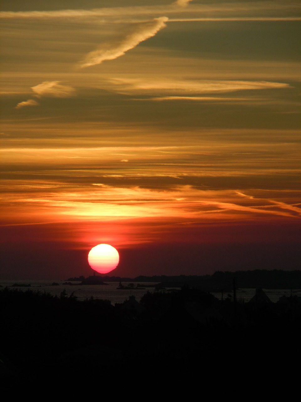 Image - sunset afterglow evening sky sun