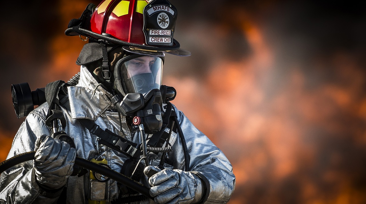 Image - firefighter fire portrait training