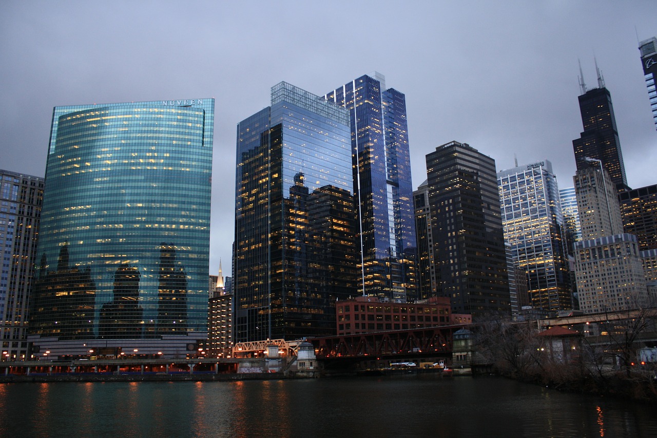 Image - skyline chicago city chicago night