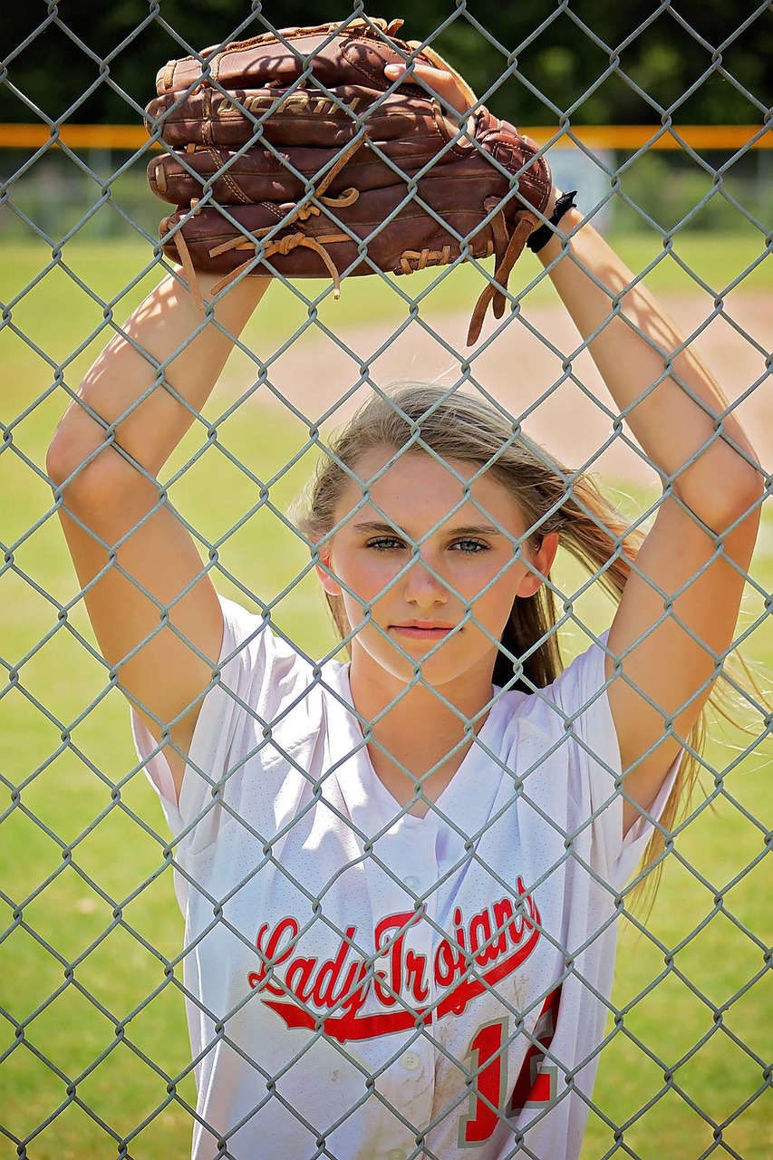 Image - girl young glove fence outdoors