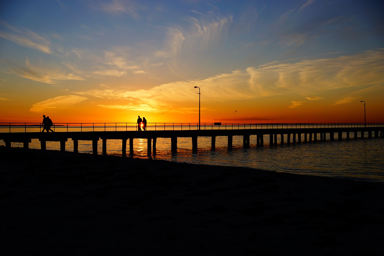 Image - jetty pier sea water travel