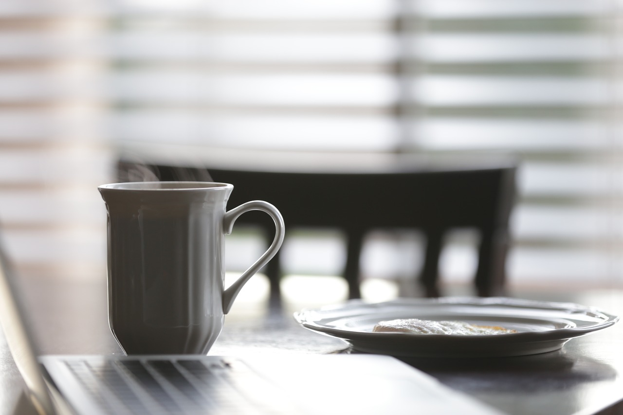 Image - coffee cup plate table breakfast