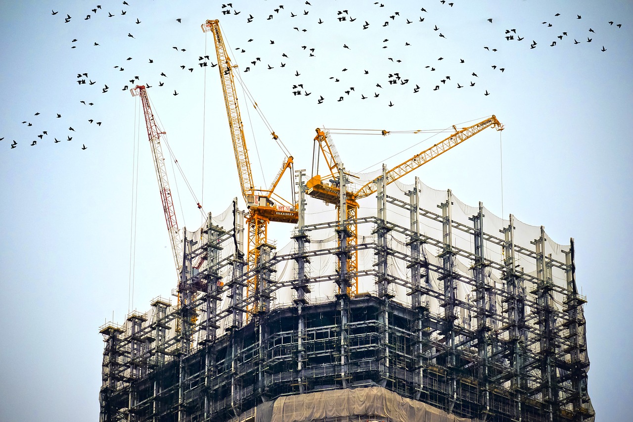 Image - building construction site cranes