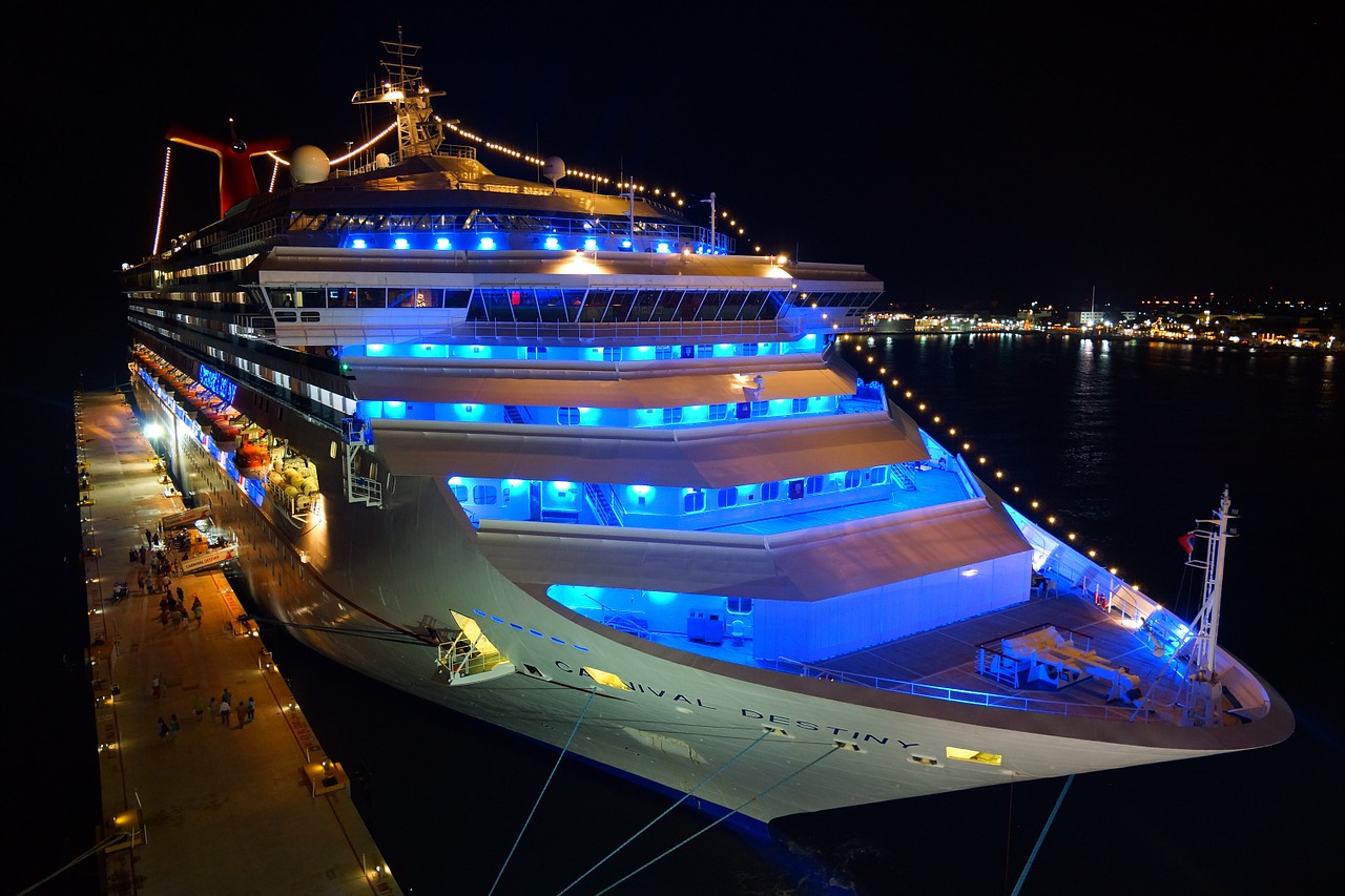 Image - cruise ship night neon light cruise