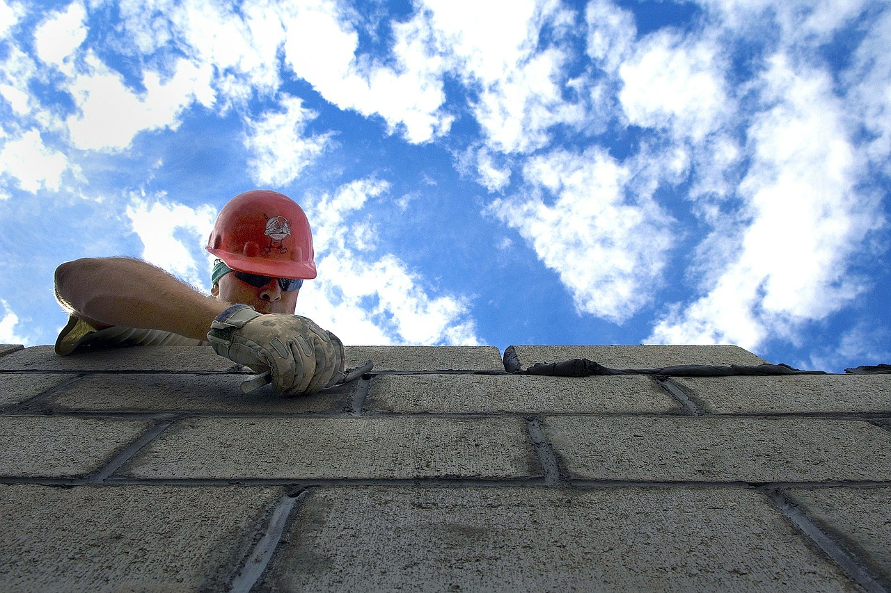 Image - sky clouds construction brick layer