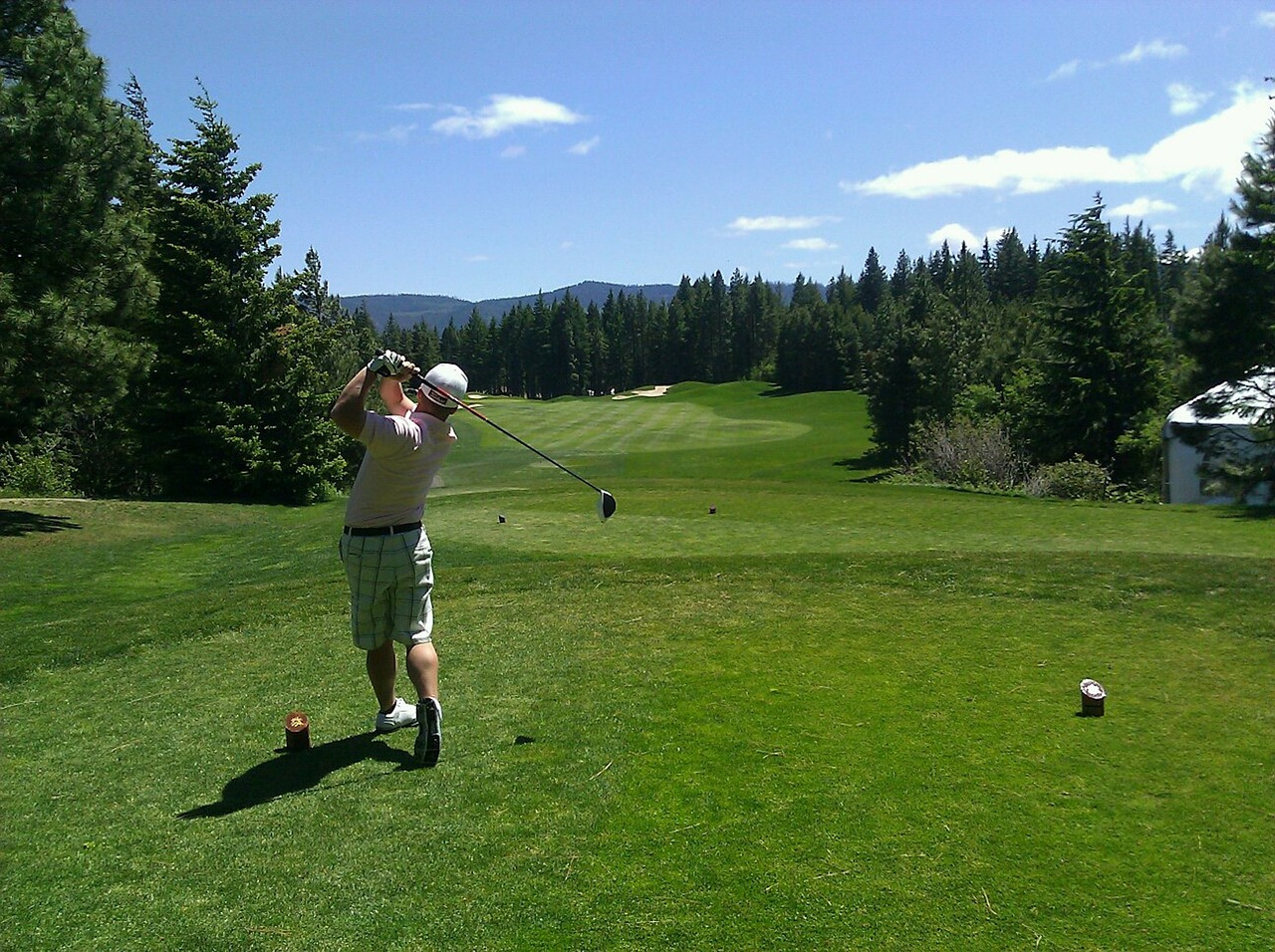 Image - golfing golfer man swinging club