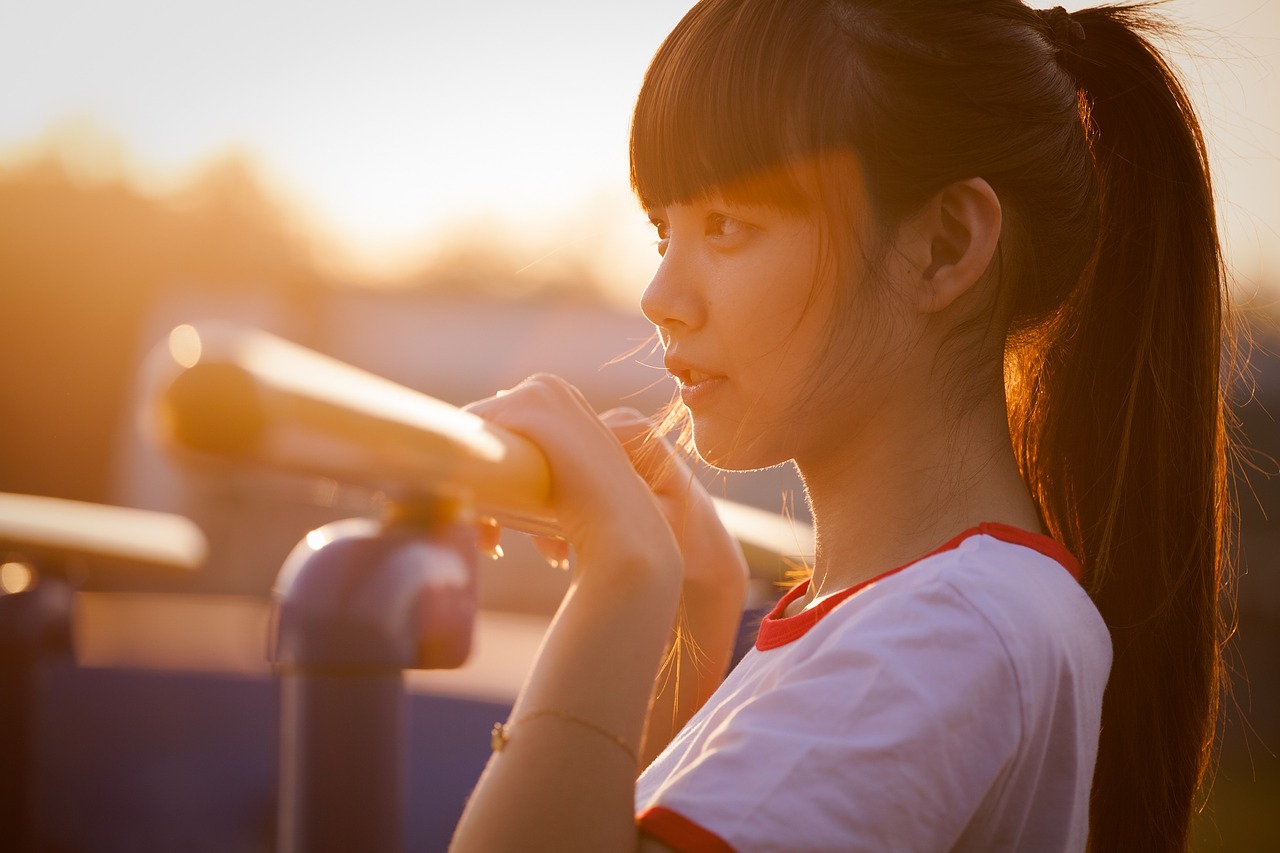 Image - portrait sunset beauty young women