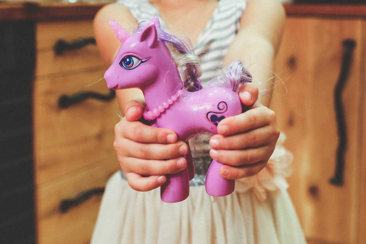 Image - toy unicorn horse purple child