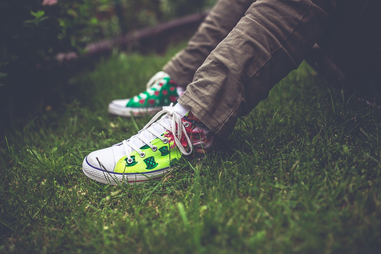 Image - handmade sneakers colorful painted