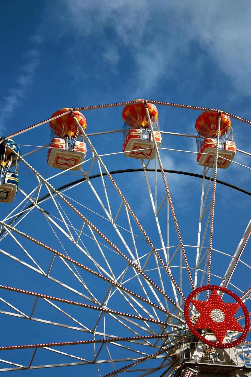 Image - ferris wheel blue skies sky wheel