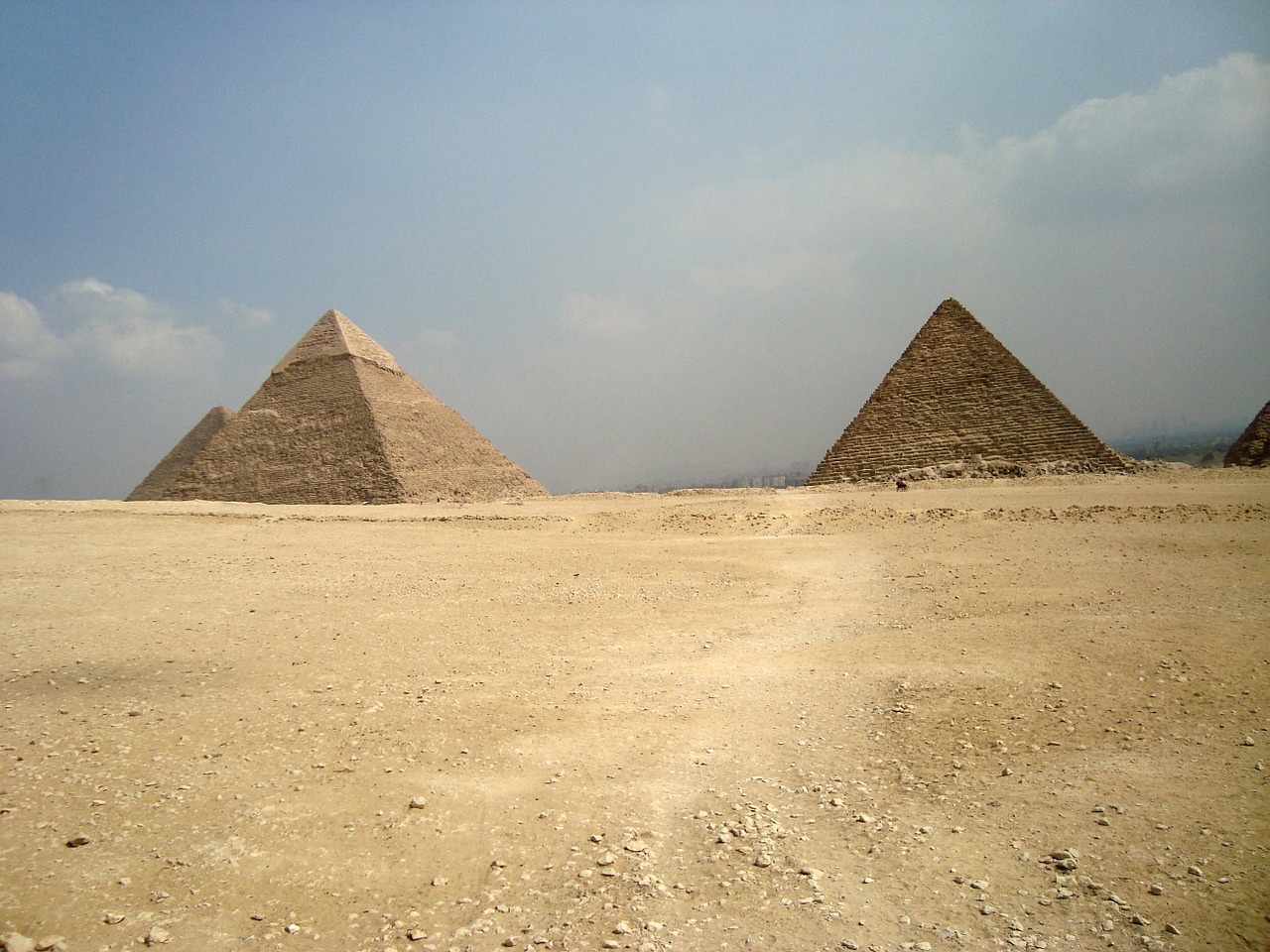 Image - pyramids desert egypt giza tombs