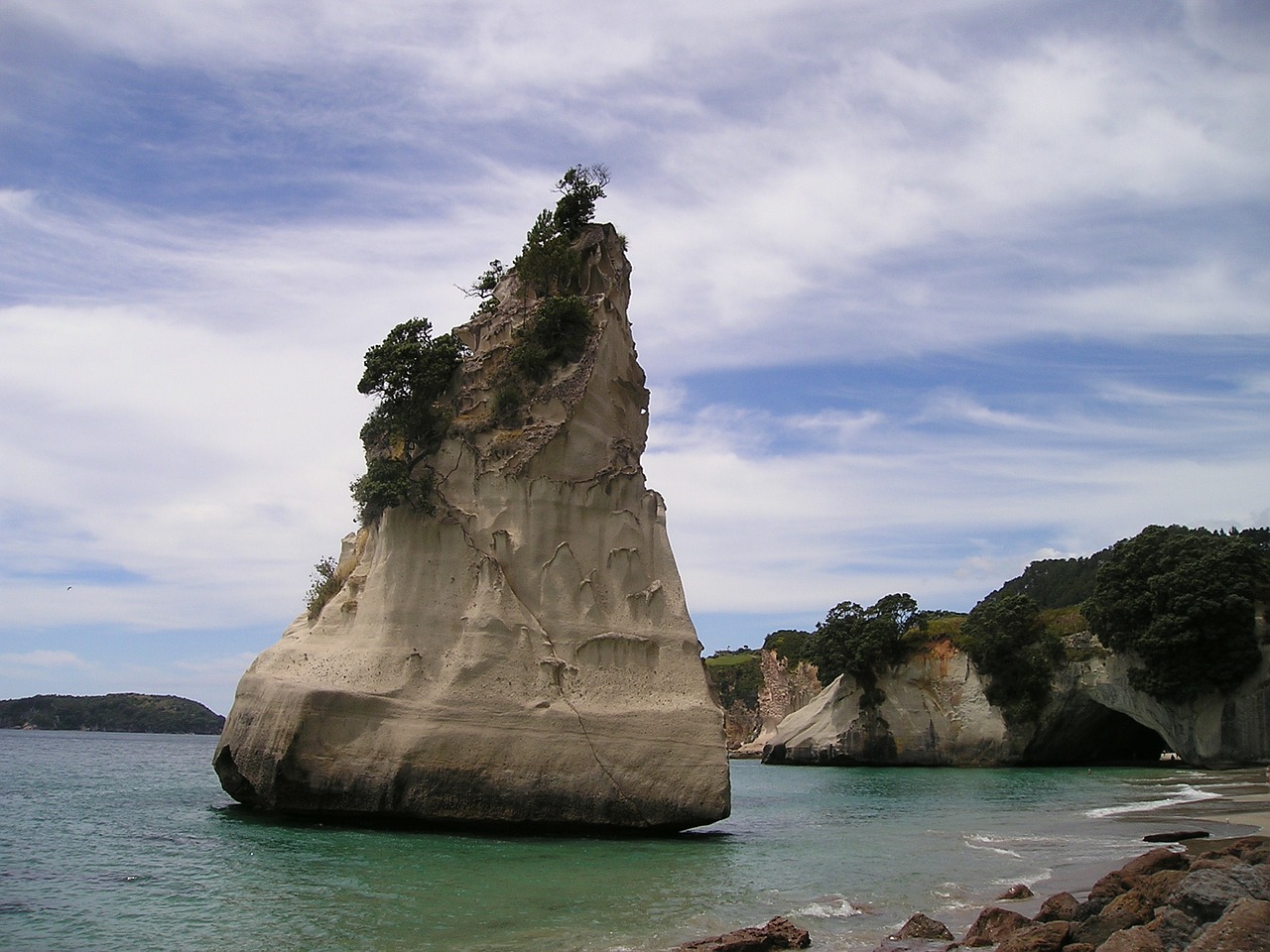 Image - new zealand beach rock coast