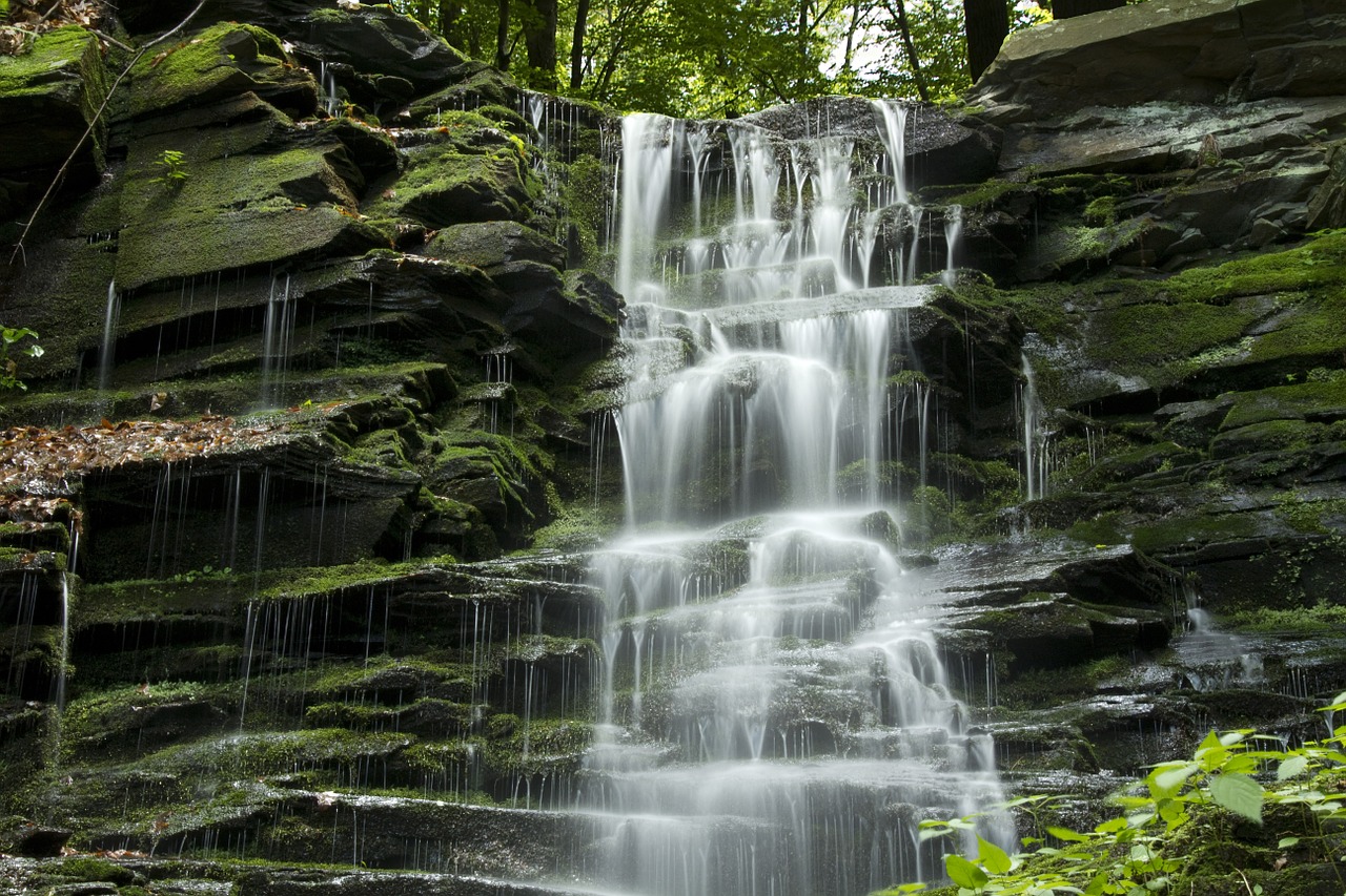 Image - waterfall cascade water stream