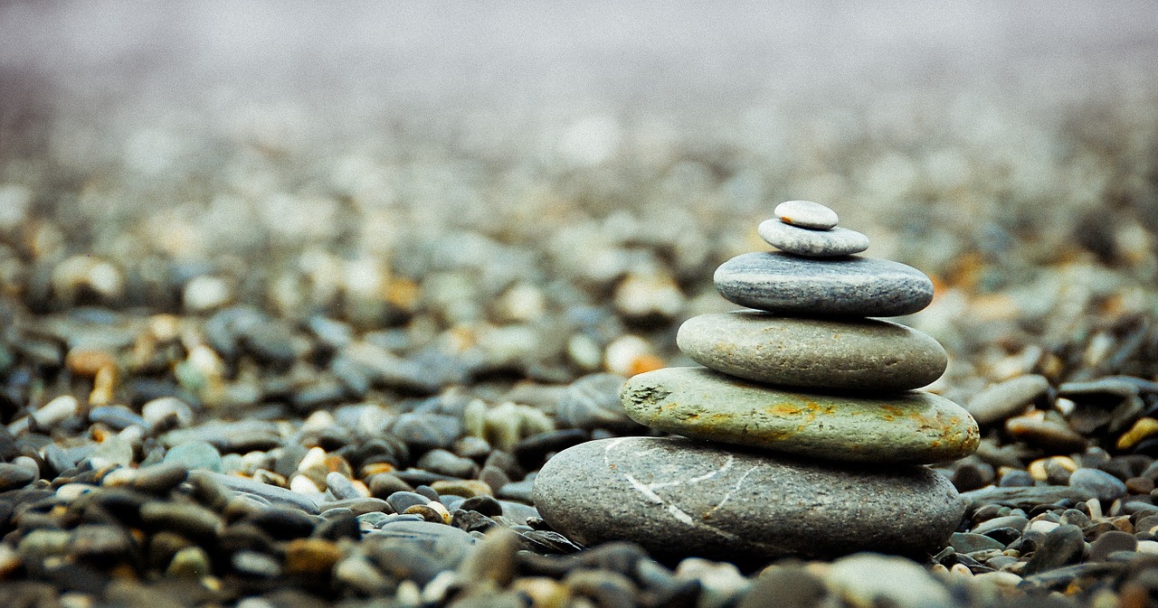 Image - stones pebbles stack pile zen