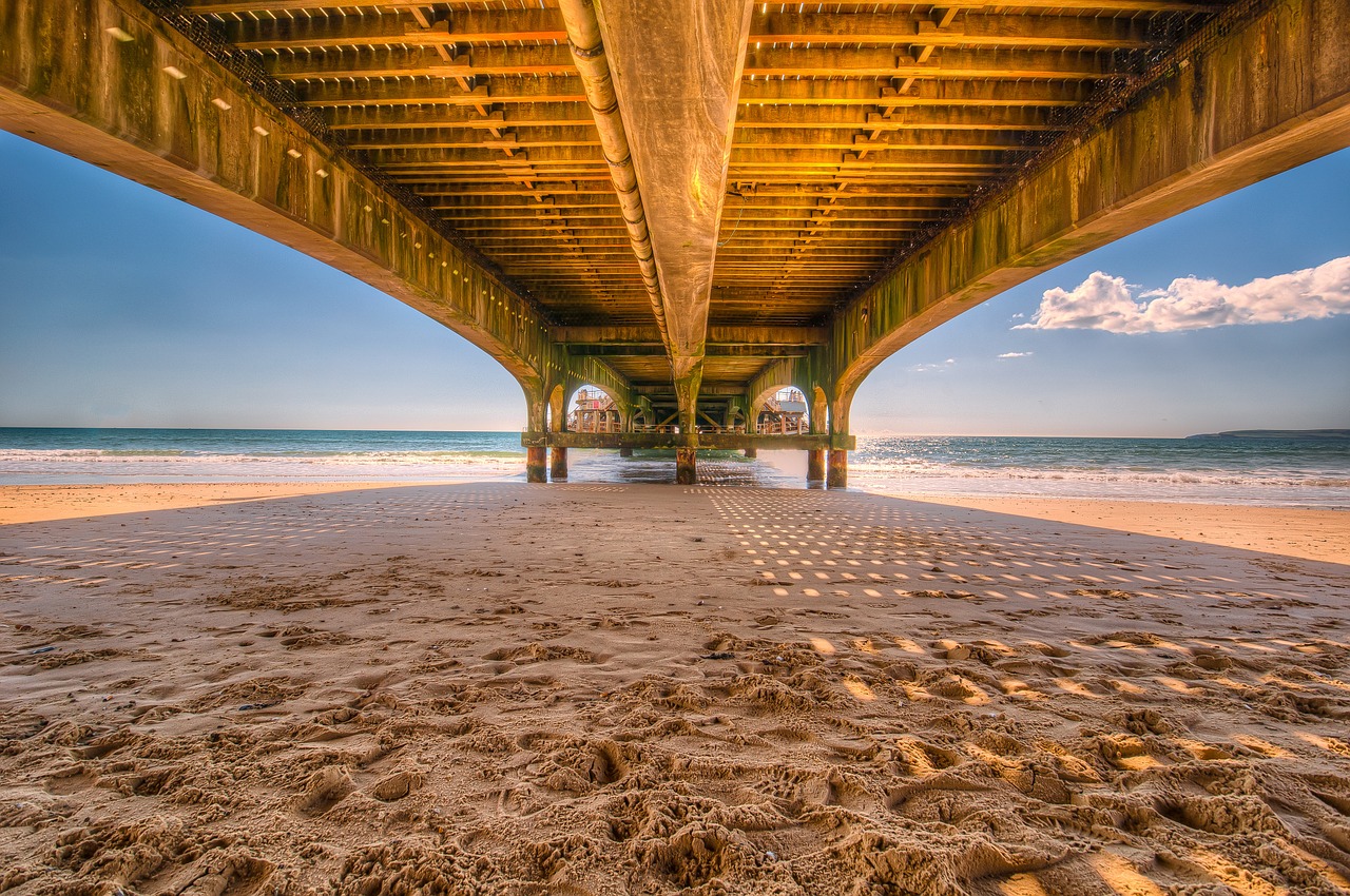 Image - pier jetty wooden beach sand