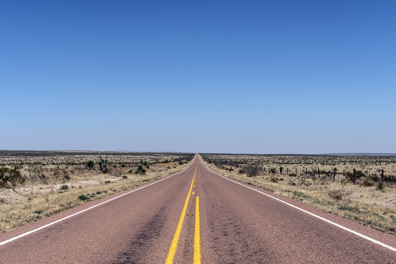 Image - road distance landscape horizon