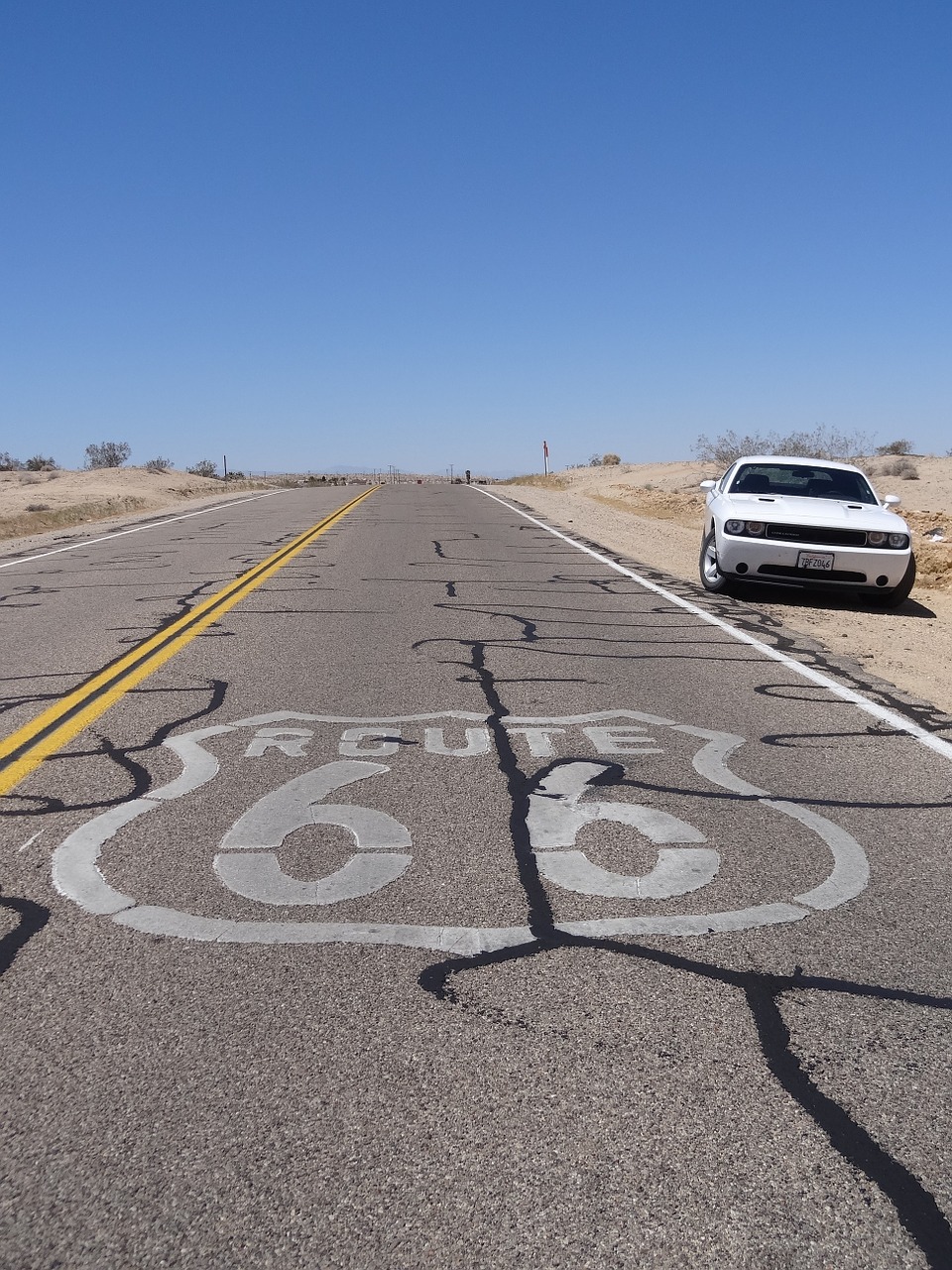 Image - route 66 car road travel usa sign