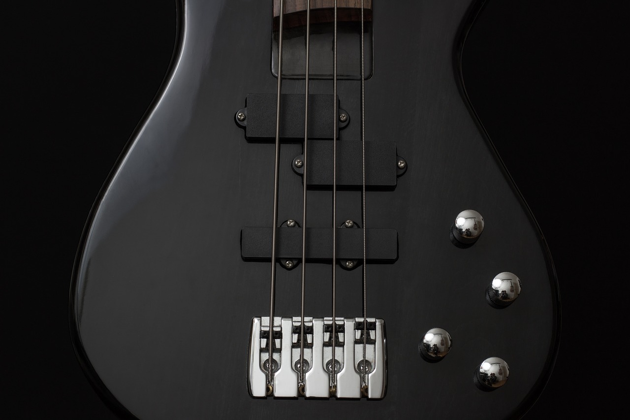 Image - guitar bass instrument black