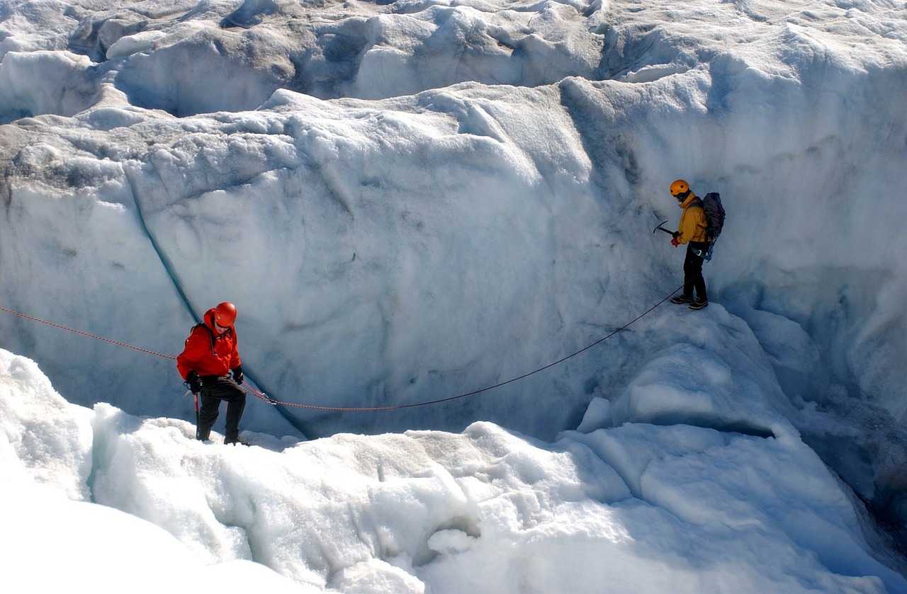 Image - greenland crevasse snow ice winter