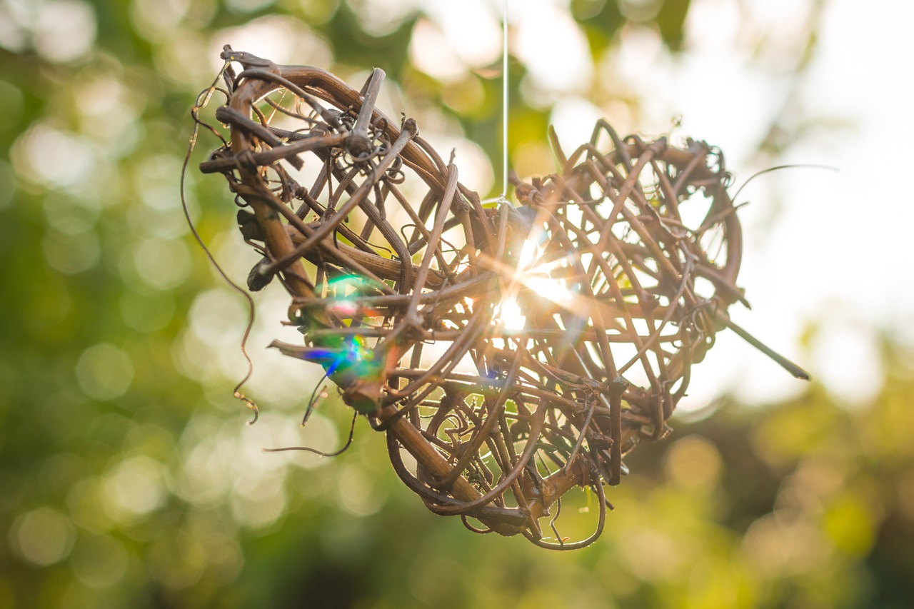 Image - heart branches wood love nature