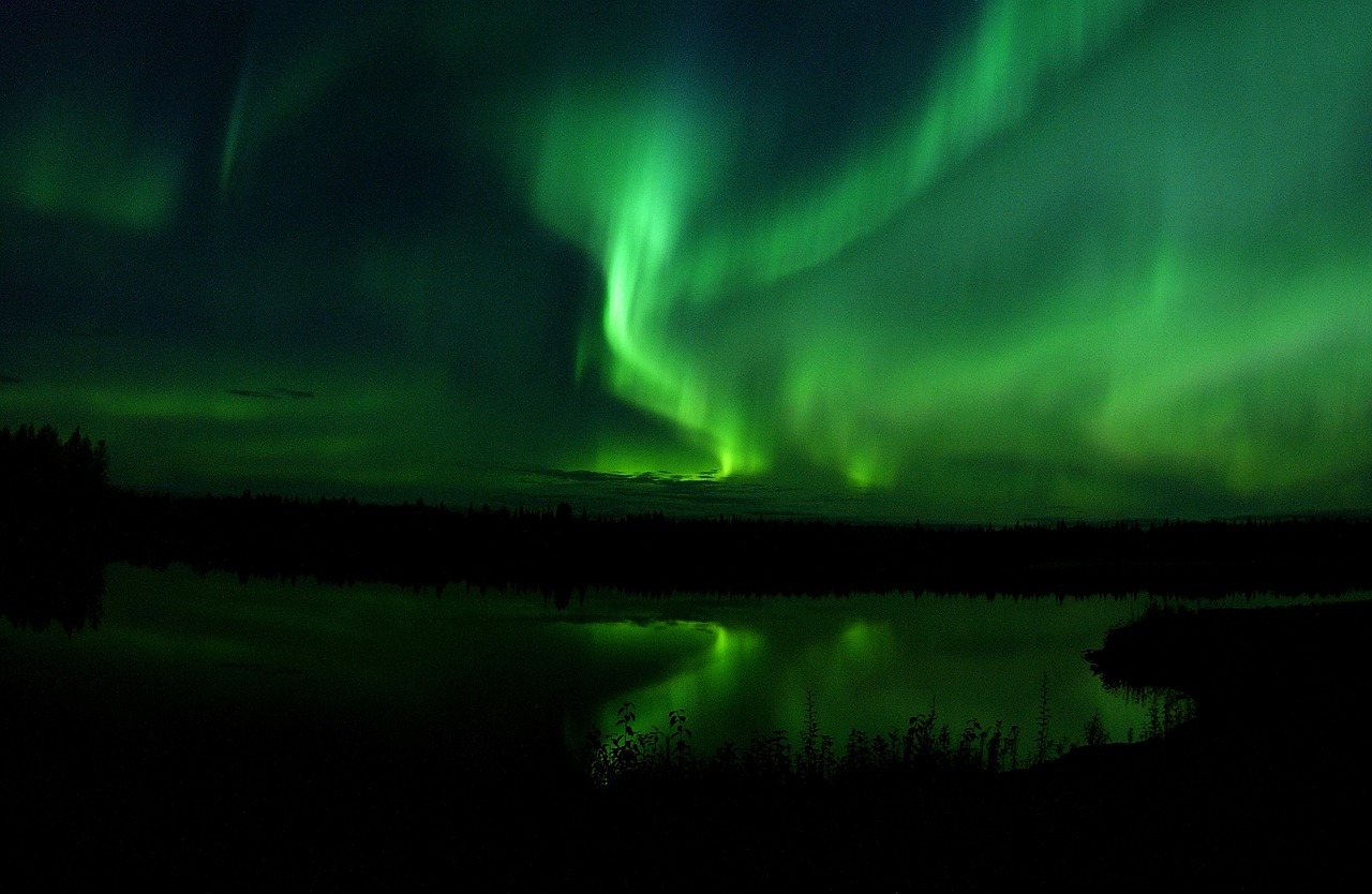 Image - aurora borealis night