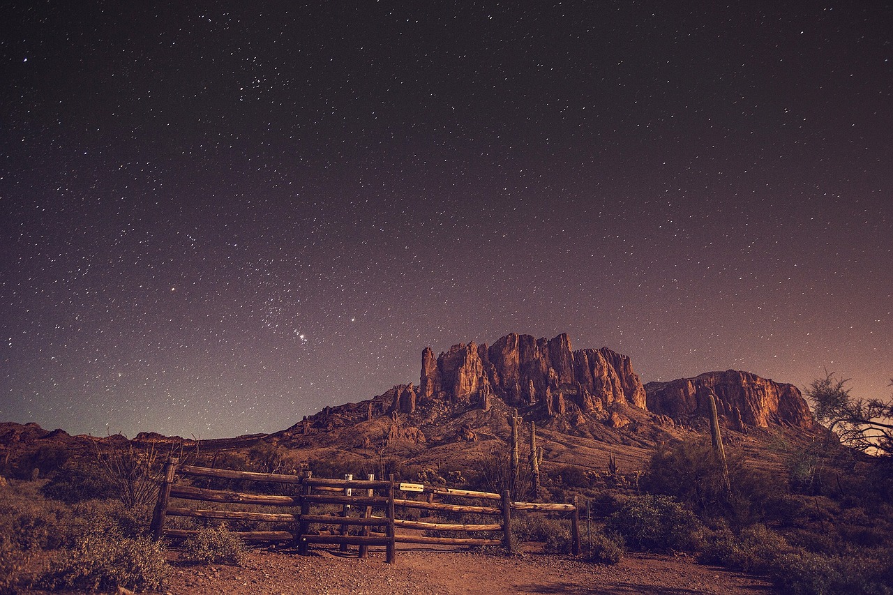 Image - natural night sky stars landscape