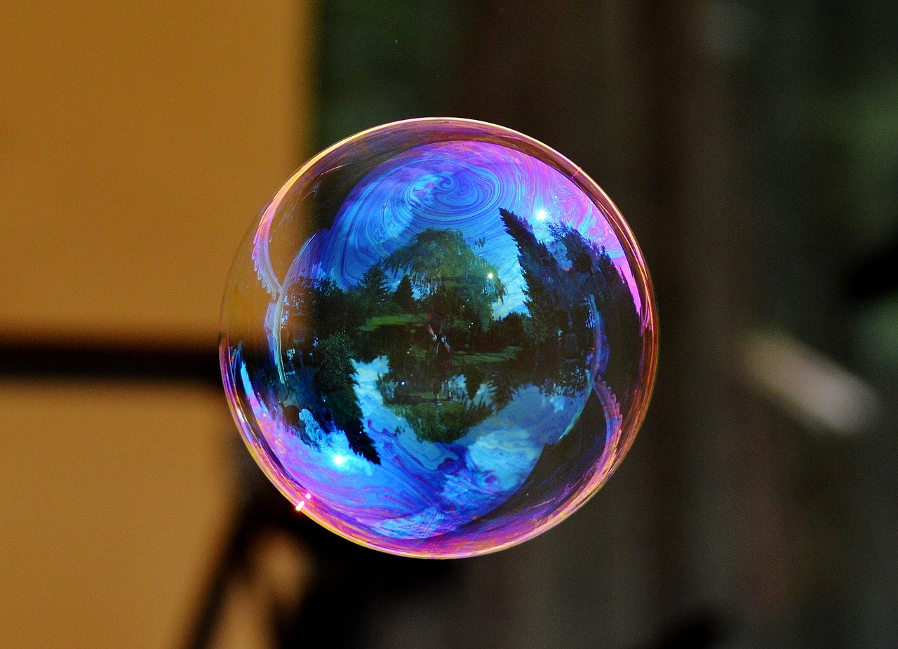 Image - soap bubble colorful ball