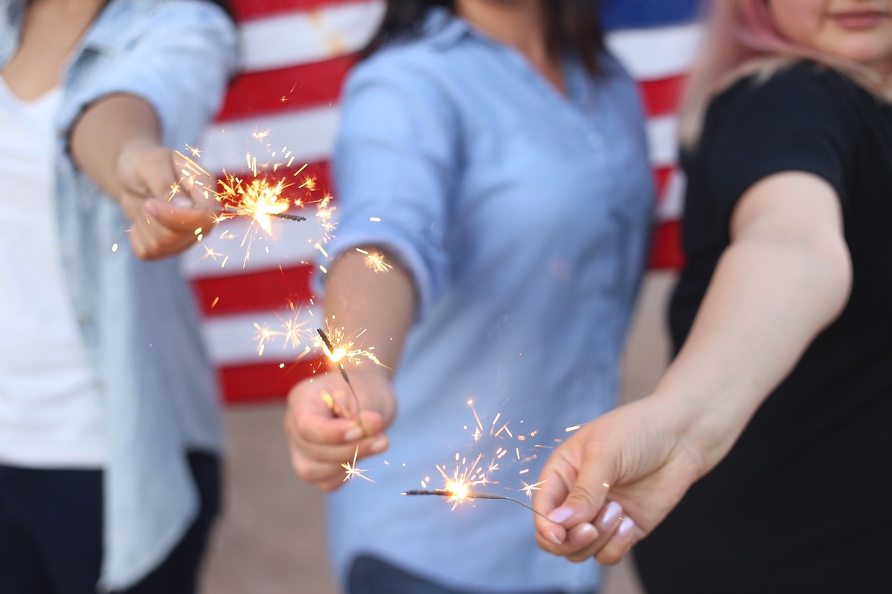 Image - sparklers burning fireworks fire