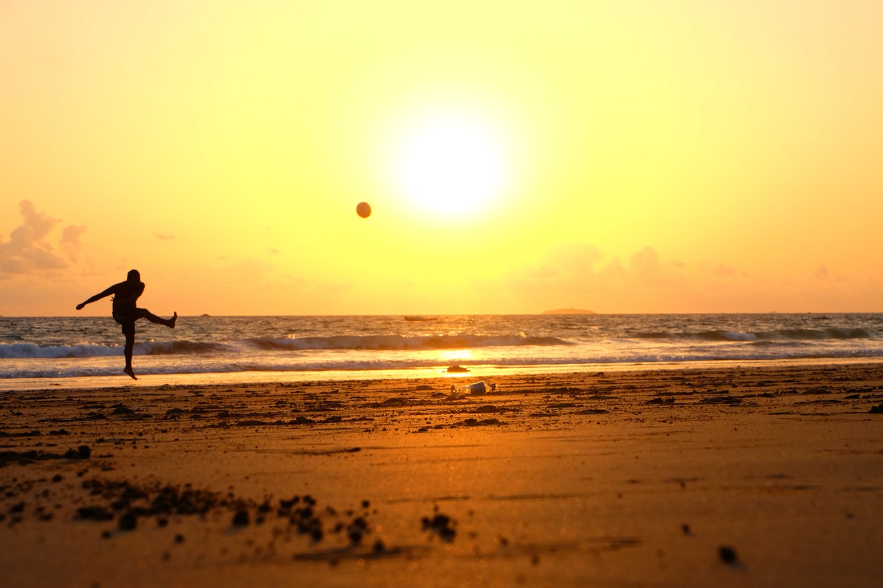 Image - playful person soccer kick fun
