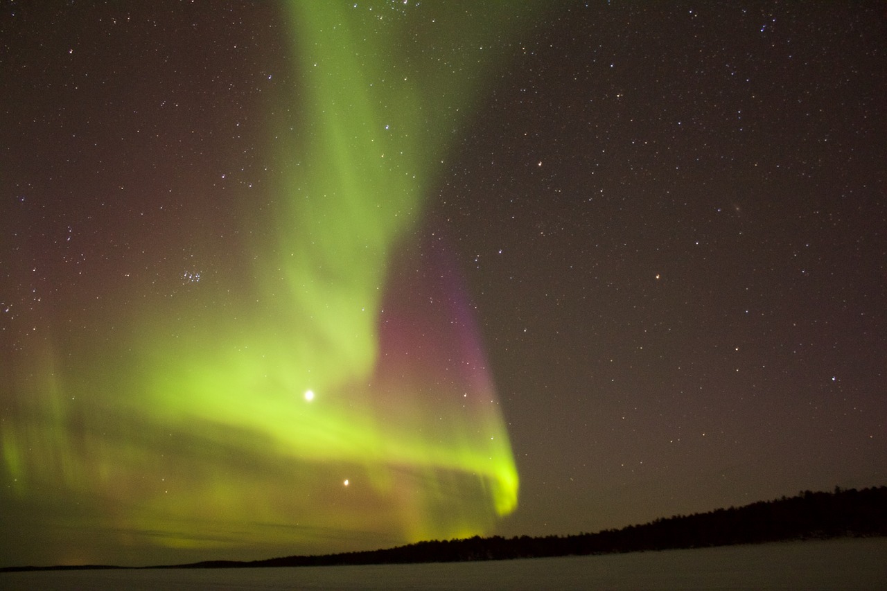 Image - aurora borealis northern lights sky