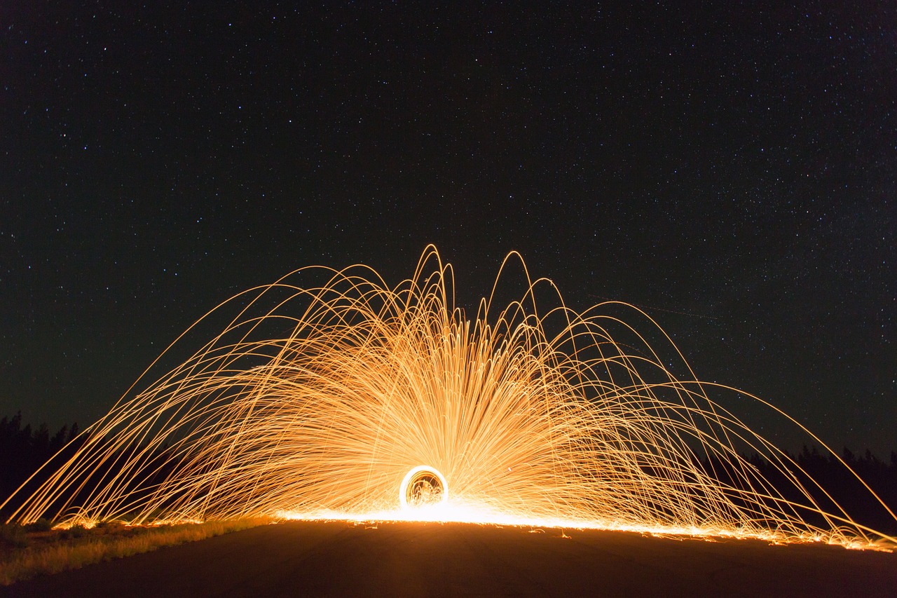 Image - fire wheel fireworks wheel sparks