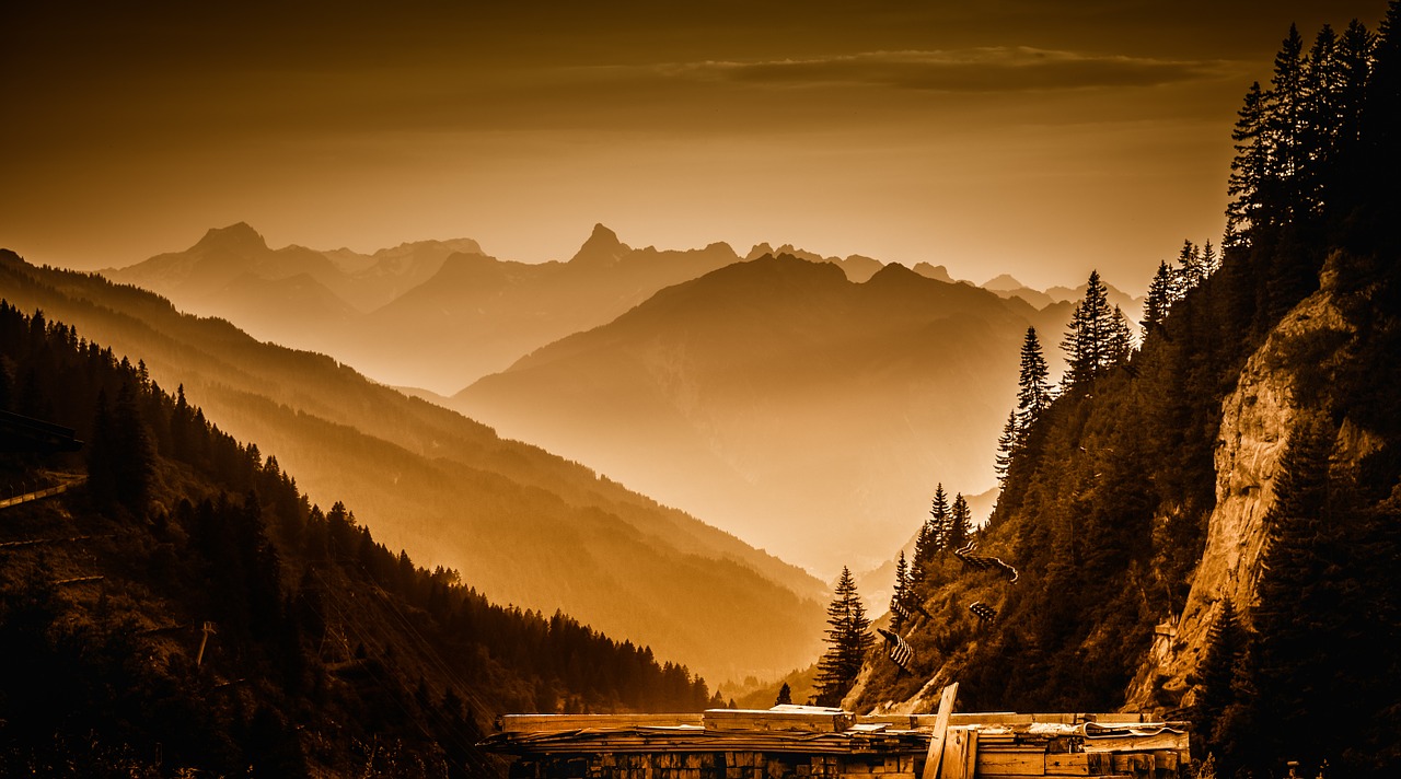 Image - arlberg pass landscape abendstimmung