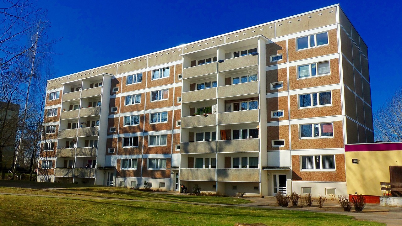 Image - appartment building block building