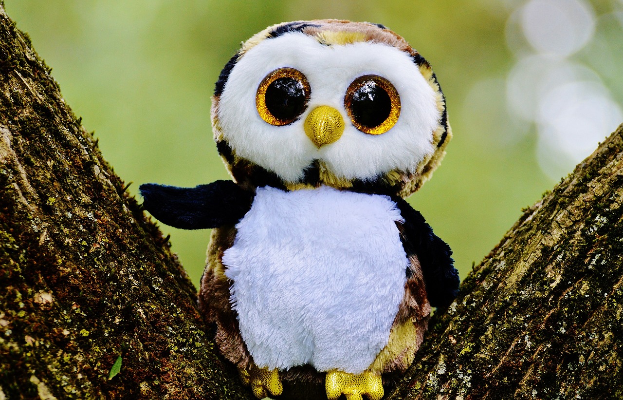 Image - owl glitter stuffed animal cute