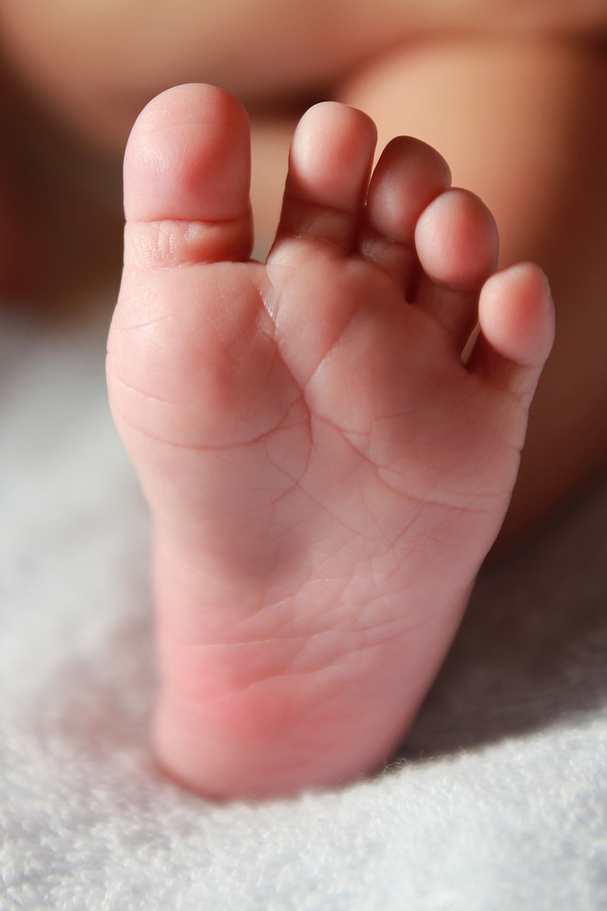 Image - baby foot newborn infant leg baby