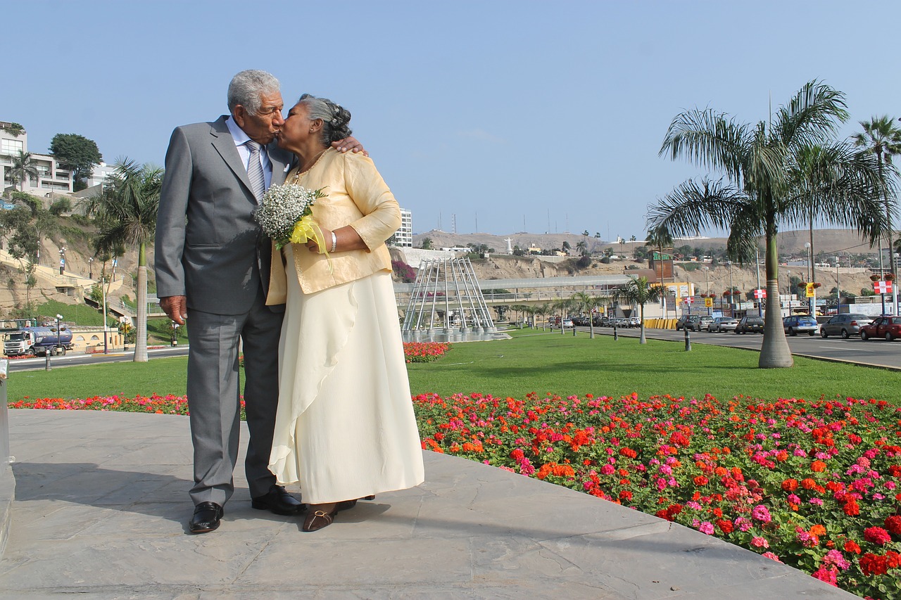 Image - couple happy old grandfather