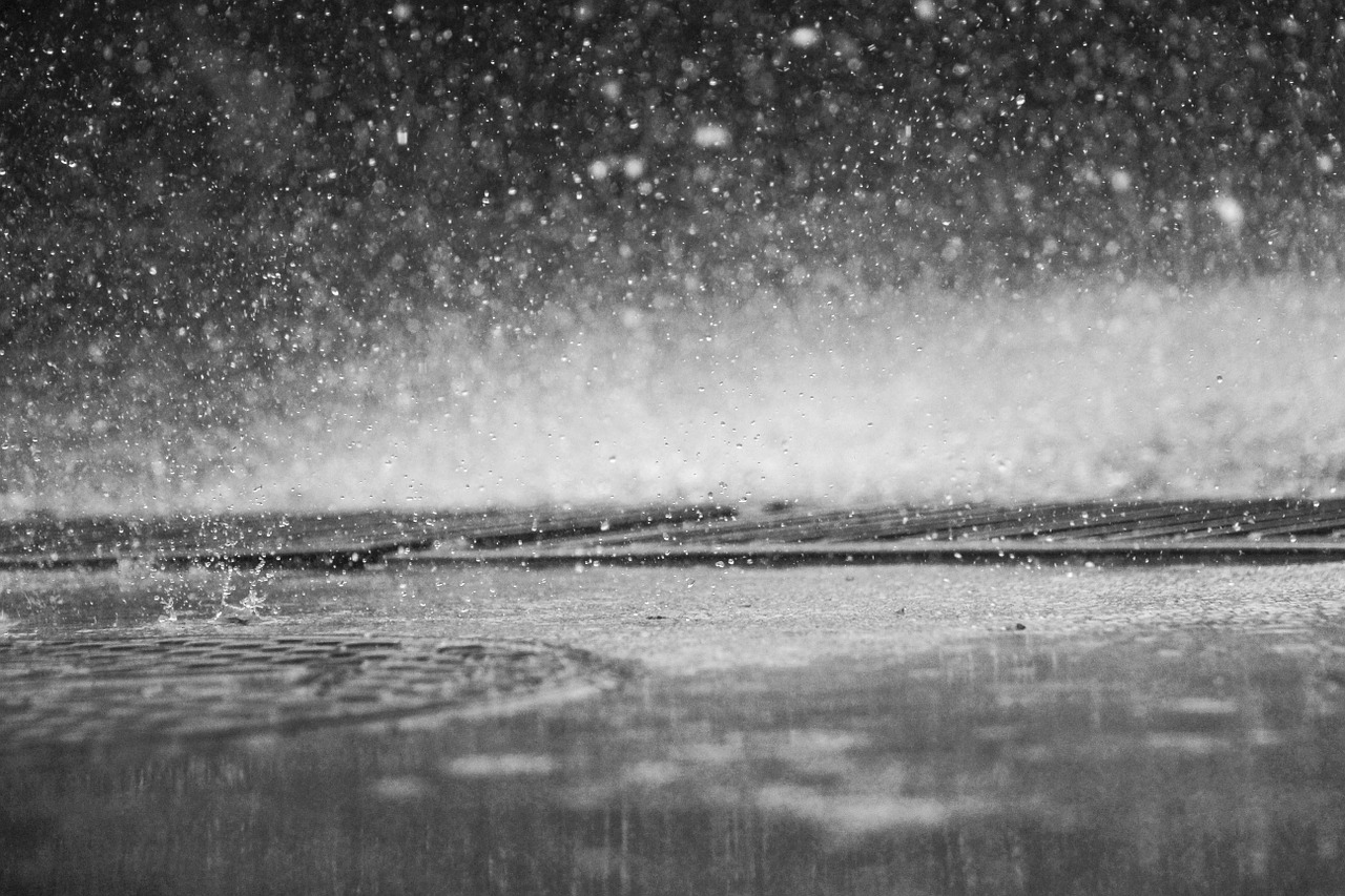 Image - rain drops drip shower scene