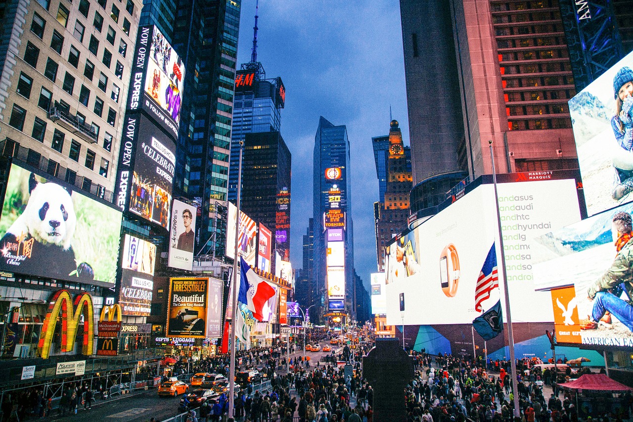 Image - city time square nyc buildings