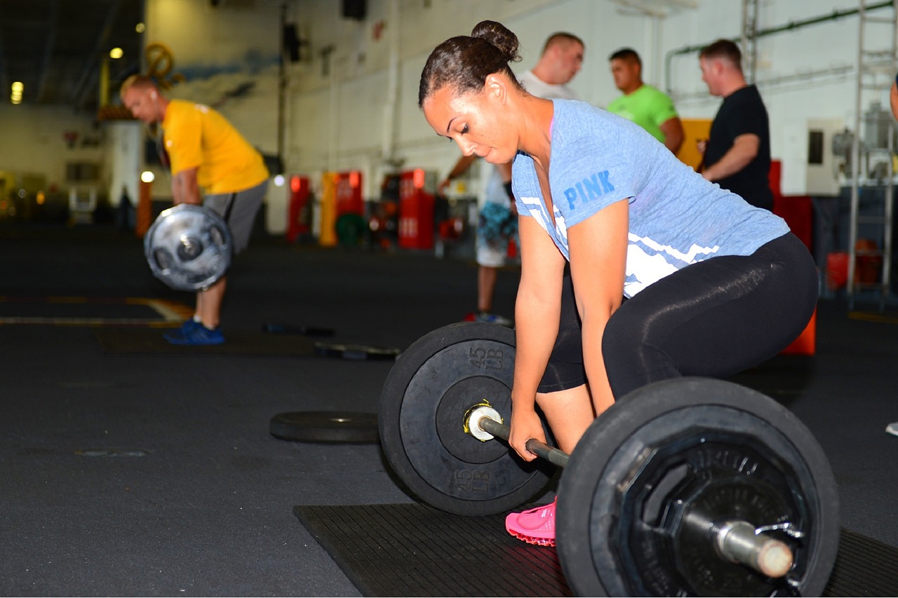 Image - weights lifting power female gym