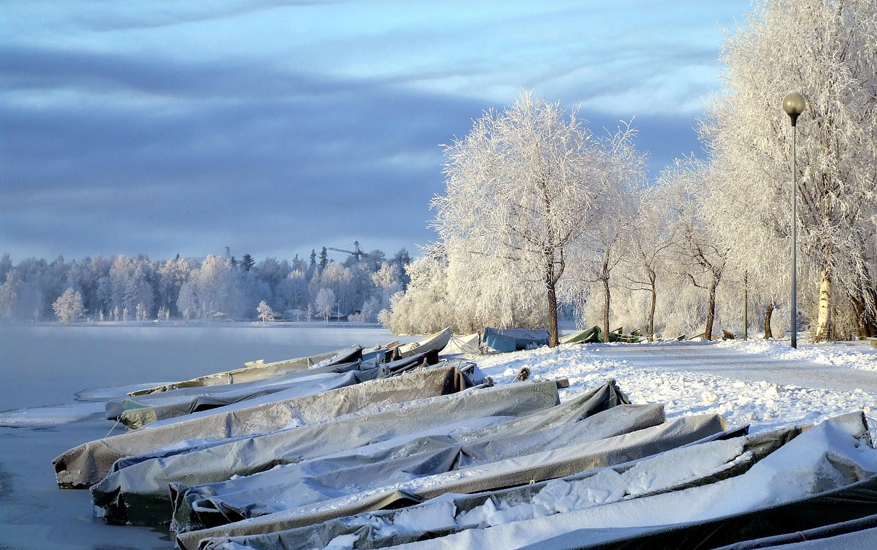 Image - finland landscape river boats